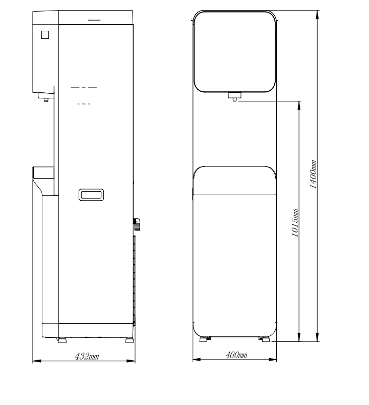 Gewerblicher Trinkwasserspender CCD3A